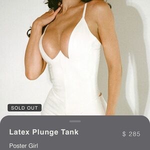 Khy Poster Girl by Kylie Jenner plunge latex tank